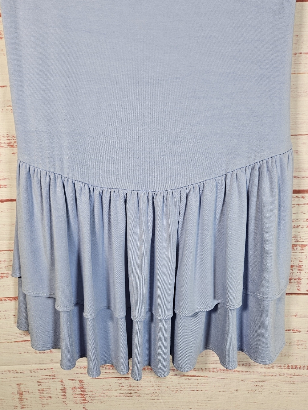 Aritzia Wilfred Bloomsbury Lilac Tiered Mini Dress - Picture 6 of 10